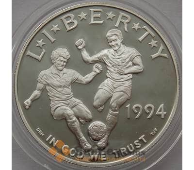 Монета США 1 доллар 1994 S КМ247 BU Серебро Чемпионат мира по футболу (J05.19) арт. 15683
