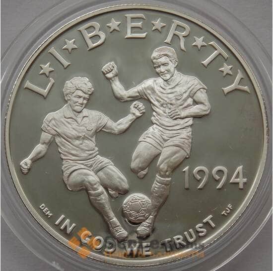 США 1 доллар 1994 S КМ247 BU Серебро Чемпионат мира по футболу (J05.19) арт. 15683