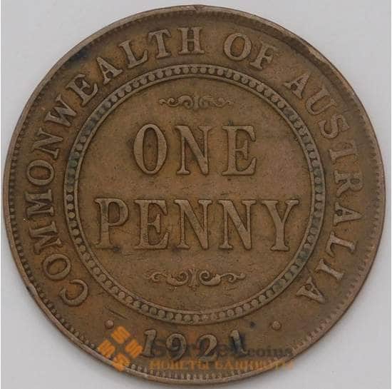 Австралия монета 1 пенни 1921 КМ23 VF арт. 38122