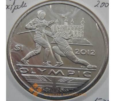 Монета Британские Виргинские острова 1 доллар 2009 Фехтование с годом арт. С02689