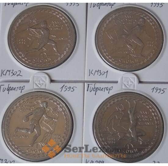 Гибралтар 1 крона *4 шт 1995 КМ299-302 Олимпийские Игры Атланта арт. С02723