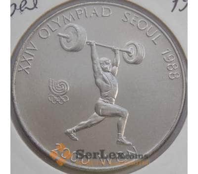 Монета Южная Корея 2000 вон 1988 КМ53 Тяжелая атлетика арт. С02771