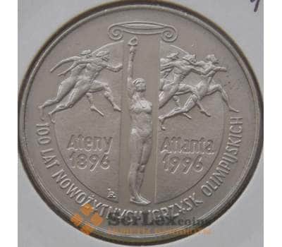 Монета Польша 2 злотых 1995 Y300 UNC 100 лет Олимпийские играм -Бег арт. С02825