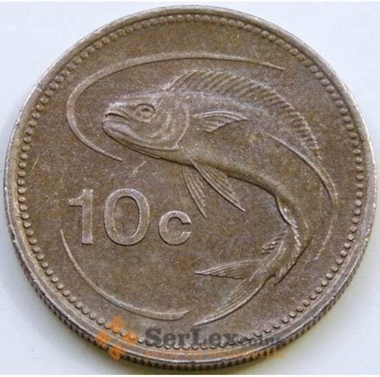 Мальта 10 центов 1995 КМ96 XF арт. С02958