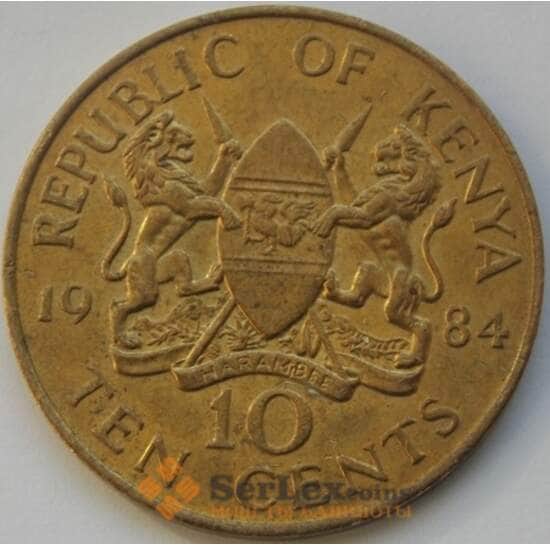 Кения 10 центов 1978-1991 КМ18 арт. С02959