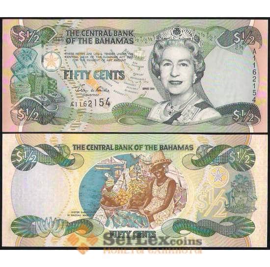 Багамские острова 1/2 доллара 2001 P68 UNC арт. В00863