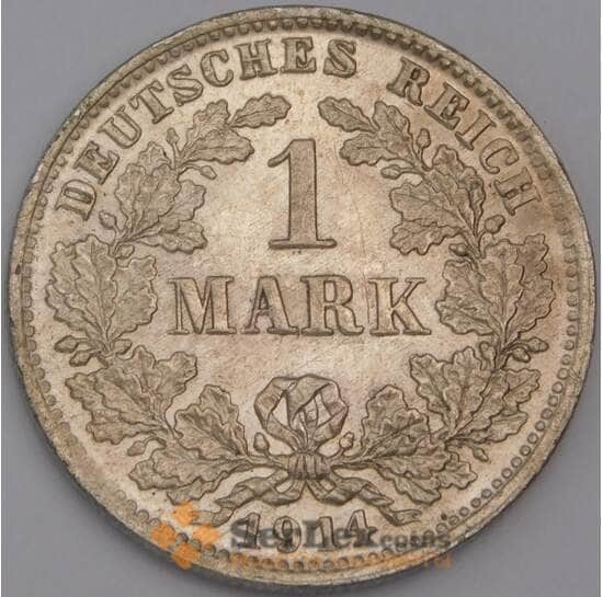 Германия монета 1 марка 1914 D  КМ14 UNC  арт. 44544