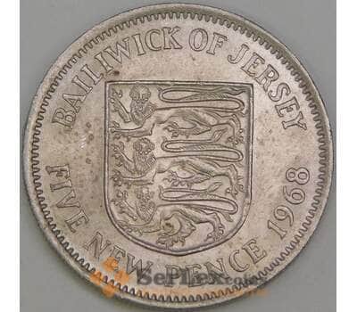 Монета Джерси 5 пенсов 1968 КМ32 VF  арт. 16389