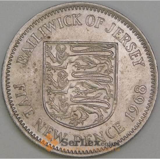 Джерси 5 пенсов 1968 КМ32 VF  арт. 16389