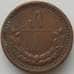 Монета Монголия 5 мунгу 1925 КМ3 VF (СГ) арт. 11254