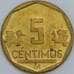 Перу 5 сентимо 2007 КМ304.4 aUNC арт. 57686