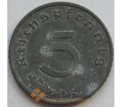 Монета Германия 5 пфеннигов (рейхспфеннигов) 1940 A КМ100 VF (J05.19) арт. 15027