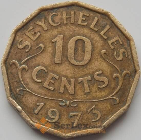 Сейшельские острова 10 центов 1953-1974 КМ10 VF арт. 7922