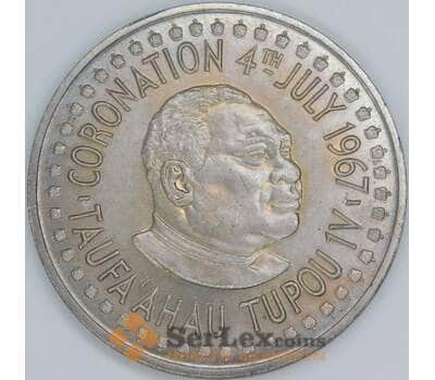 Тонга 2 паанга 1967 КМ19 BU Коронация Коронация Тауфа’ахау Тупоу IV арт. 56417