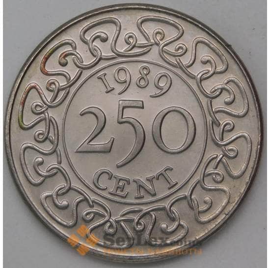 Суринам монета 250 центов 1989 КМ24 UNC арт. 26680