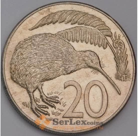 Новая Зеландия 20 центов 1986 КМ62 AU арт. 40065