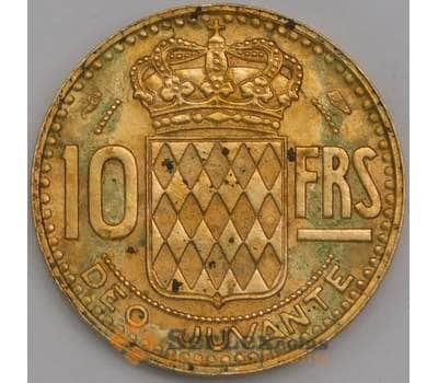 Монако монета 10 франков 1951 КМ130 XF пятна арт. 43202