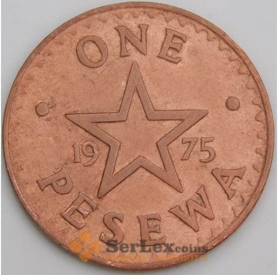 Гана монета 1 песева 1975 КМ13 XF арт. 46338