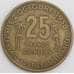 Гвинея монета 25 франков 1959 КМ3 XF арт. 45945