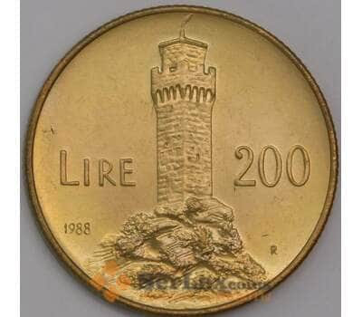 Сан-Марино 200 лир 1988 КМ123 UNC Укрепления Сан-Марино арт. 41579