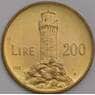 Сан-Марино монета 200 лир 1988 КМ123 UNC Крепость арт. 41579