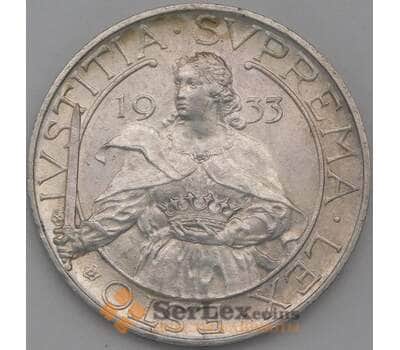 Монета Сан-Марино 10 лир 1933 КМ10 aUNC Оригинал арт. 26191