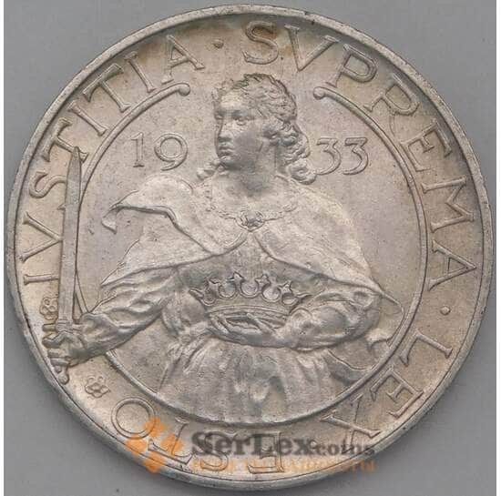 Сан-Марино 10 лир 1933 КМ10 aUNC Оригинал арт. 26191