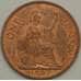 Монета Великобритания 1 пенни 1967 КМ897 aUNC (J05.19) арт. 18714