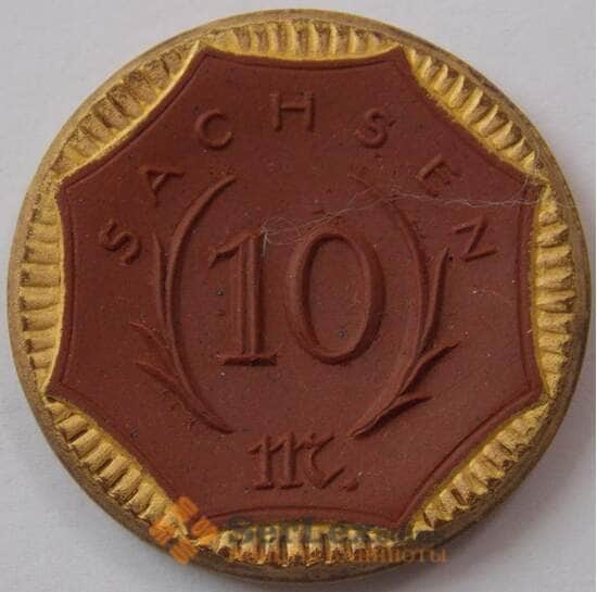 Германия Нотгельд 10 марок 1921 Фарфор Саксония Sachsen  арт. 17899