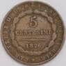 Италия Сардиния монета 5 чентезимо 1826 КМ127 VF арт. 43194