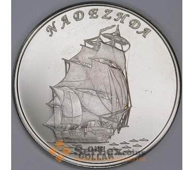 Гилберта острова (Кирибати) 1 доллар 2015 Корабль парусник NADEZHDA арт. 36988