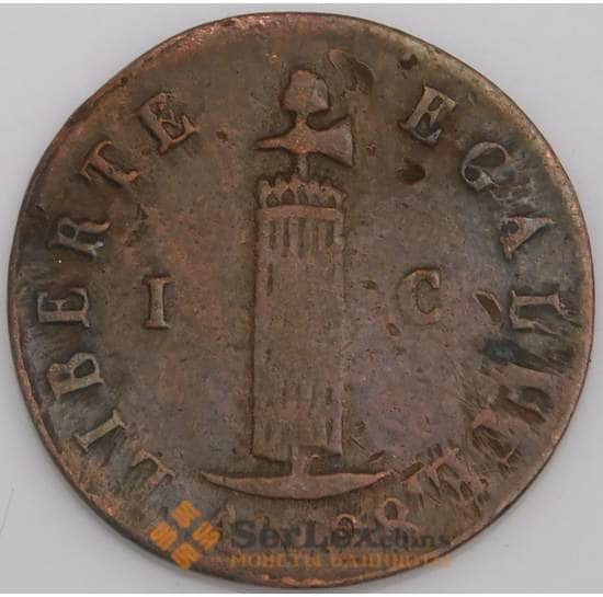 Гаити монета 1 сантим 1831 AN28 КМА21 VF+ арт. 45726