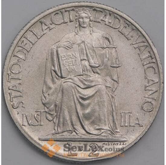 Ватикан монета 2 лиры 1942 КМ36 aUNC арт. 42444 Ватикан монета 2 лиры 1942 КМ36 aUNC арт. 42444