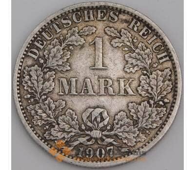 Германия монета 1 марка 1907 А КМ14 ХF арт. 45750