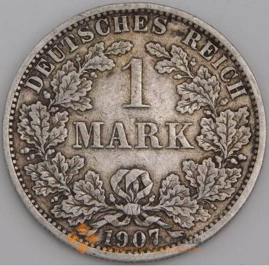 Германия монета 1 марка 1907 А КМ14 ХF арт. 45750