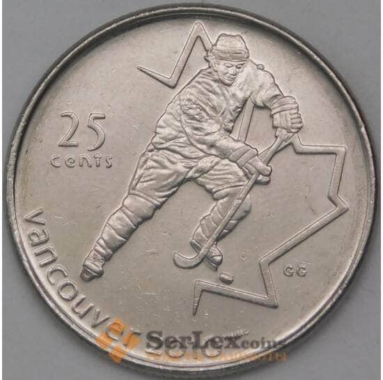 Канада 25 центов 2007 КМ683 Ванкувер Хоккей XF арт. 23897