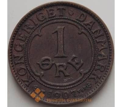 Монета Дания 1 эре 1907 КМ804 XF арт. 10085