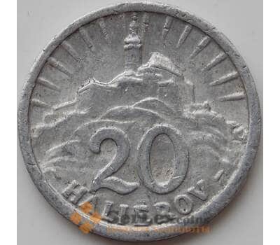 Монета Словакия 20 геллеров 1942 КМ4а XF арт. 11152
