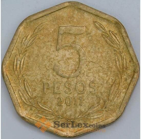Чили 5 песо 2011 КМ232 aUNC  арт. 57750