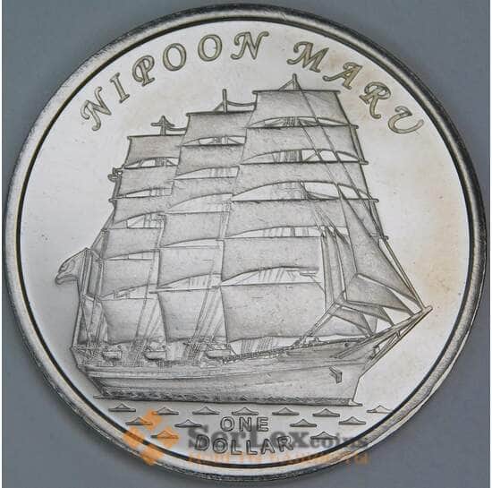Гилберта острова (Кирибати) 1 доллар 2018 Корабль Nipoon Maru арт. 55431
