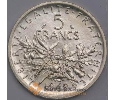 Монета Франция 5 франков 1969 КМ926 UNC  арт. 40638