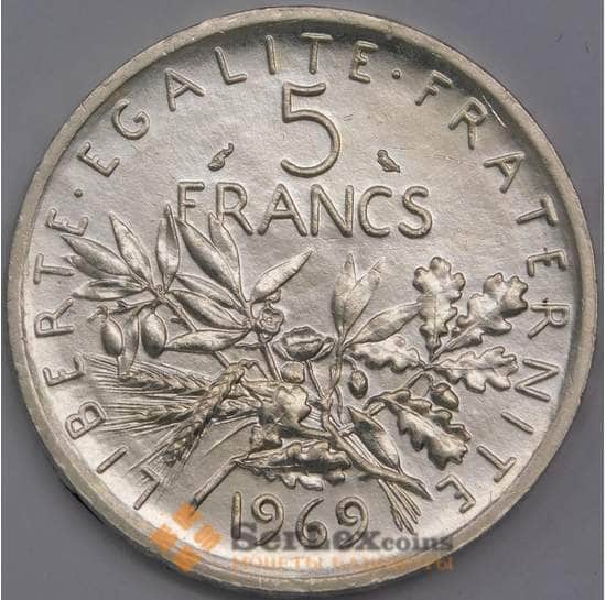 Франция 5 франков 1969 КМ926 UNC  арт. 40638