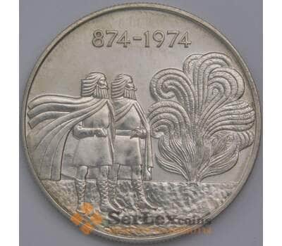 Исландия монета 1000 крон 1974 КМ21 UNC арт. 44550