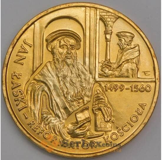 Польша монета 2 злотых 1999 Y363 UNC Ян Лаский арт. 42093