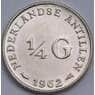 Нидерландские Антиллы 1/4 гульдена 1962 КМ4 aUNC арт. 39820