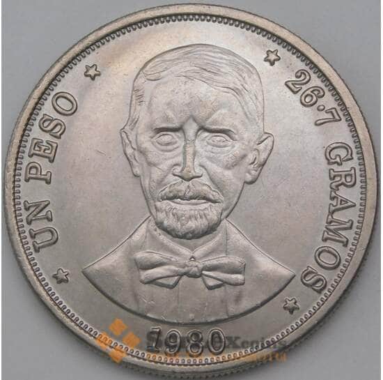 Доминиканская республика 1 песо 1980 КМ53 BU арт. 26345