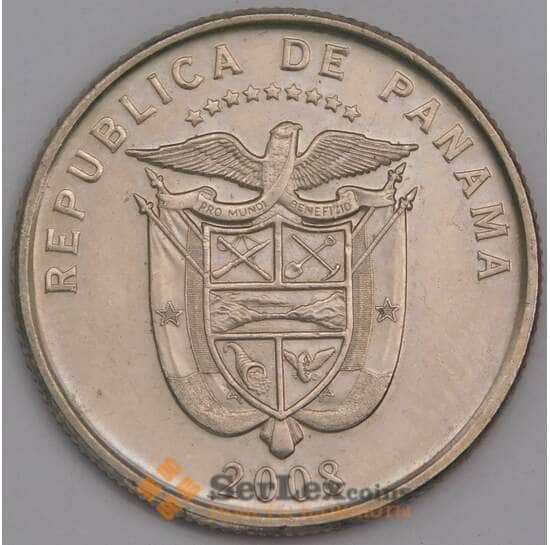 Панама монета 1/4 бальбоа 2008 КМ6 UNC арт. 41290