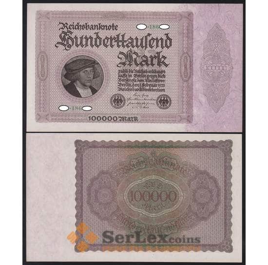 Германия банкнота 100000 марок 1923 Р83 UNC арт. 48334