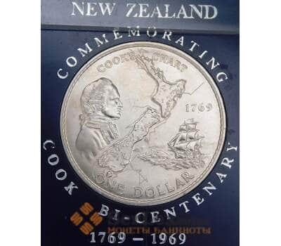 Новая Зеландия 1 доллар 1969 КМ40 UNC Джеймс Кук в коробке арт. 56738