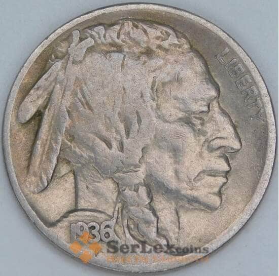 США 5 центов 1936 KM134 VF арт. 43906 США 5 центов 1936 KM134 VF арт. 43906